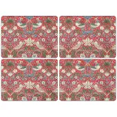 Morris & Co Placemat Strawberry Thief Red 4-P - Multi/patterned - 40.1X29.8CM
