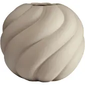 Cooee Design Twist Ball Vase - Cream - H:12CM