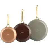 Greenpan Shades paistinpannusarja 3 osaa, copper/chocolate brown/quartz grey