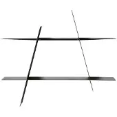 Andersen A-Shelf seinähylly Large 78x12x67 cm Black