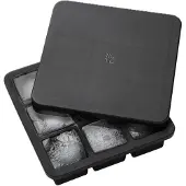 Rig-Tig Freeze-It Isterningbakke Med Låg H 5 Cm Black - Black - H:5CM