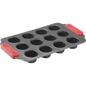 Lékué non stick mini muffinsivuoka 12 kpl Punainen