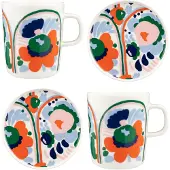 Marimekko Karuselli 2 mukia & 2 lautasta, 4 osaa