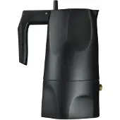 Alessi Ossidiana espressopannu, 3 kuppia, musta