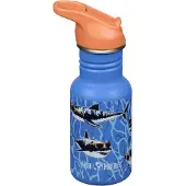 Klean Kanteen Kid Classic Narrow Flip vesipullo 355 ml, sharks in shades