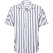 Selected Slhrelaxsun Shirt Ss Resort - Blue - M