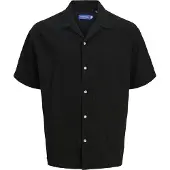 Jack & Jones Joreaster Patras Resort Shirt Ss Ln - Black - M
