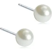 Blomdahl Natural Titanium Natrural Titanium Pearl 5mm White 5 mm