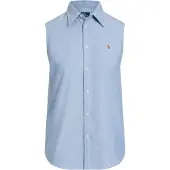 Ralph Lauren Cotton Oxford Sleeveless Shirt - Blue - L