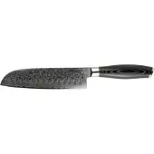 Mareld Akio Santoku-veitsi Oliivihiottu 18 cm, musta