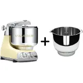 Ankarsrum AKM 6230 yleiskone + Assistent Original vispikulho, creme