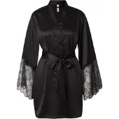 Hunkemoller Satin Kimono - Black - M/L