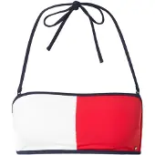 Tommy Hilfiger for woman. UW0UW05816 Bandeau bikini top white, red (L), Nylon