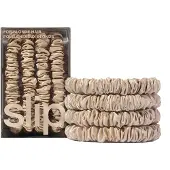 Slip Pure Silk Back To Basics Skinny Scrunchies Blonde Hiuslenkki 4 kpl