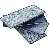 Mareld Akio suorakulmainen lautanen 25x12 cm 4 kpl, sininen/valkoinen