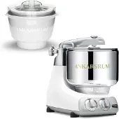Ankarsrum AKM 6230 -yleiskone + jäätelökone, mineral white