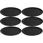 Aida Raw Lunch Plate 23 Cm 6 Stk 23 Cm - Black - ONE SIZE