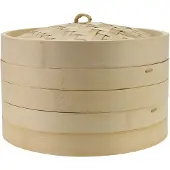 Essentials Höyrykeitin bambu 27 cm, 2-kerroksinen kannella
