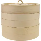 Essentials Höyrykeitin bambu 20 cm, 2-kerroksinen kannella