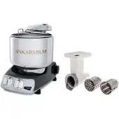 Ankarsrum Assistent AKM 6230 -yleiskone + vihannessilppuri, musta