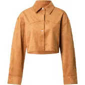 Monki Cropped Western Shirt - Brown - M