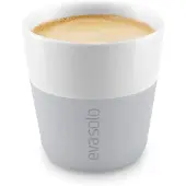 Eva Solo -espressokuppi 80 ml, 2 kpl sarja, silikonisuojalla, vaaleanharmaa