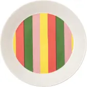 Arabia Vuokko Plate 21Cm Pieni 4-Raita - White - Ø 21 CM