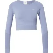 ICANIWILL Define Seamless LS Crop Top Metal Blue
