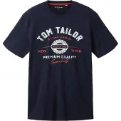Tom Tailor Paita marine / kastanjanruskea / valkoinen