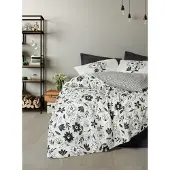 Cotton Box vuodevaatesarja Meresa Black, 200 x 220 cm, 4-osainen