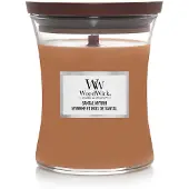 Woodwick Santal Myrrh tuoksukynttilä sisältää puusydämen 275 g