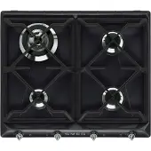 Smeg 59,5 cm Victoria Design kaasuliesi, Musta