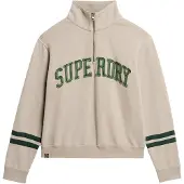 Superdry for woman. W2012197A Athletic Essentials application sweatshirt brown (XL), Casual, Cotton