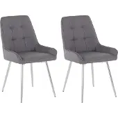 DOMUS 2:n ruokailutuolin setti Juri, harmaa