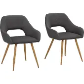 Loft 24 2 ruokapöydän tuolin setti Fleur 2, harmaa
