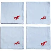 Midnatt Servietter, 4-Pak, Crayfish - Blue - 40X40CM
