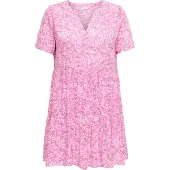 ONLY Carmakoma Carzally S/S Thea Tunic Dress Aop Noos - Pink - 48