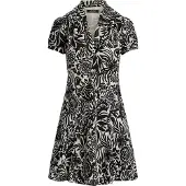 Ralph Lauren Floral Crepe Short-Sleeve Dress - Black - 38