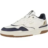 Pepe Jeans for man. PMS00039 Chester Ivy leather shoes white (42), Flat, Laces, Casual