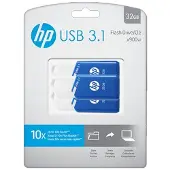 HP – x755w Triple Pack, 32 GB, USB A-tyyppi, 3.2 Gen 1 (3.1 Gen 1), 75 MB/s, Liuku, Sininen, Valkoinen (P-HPFD755W32X3-GE)
