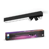 Philips Hue White & Color Ambiance Centris Kattovalaisin Kolmella Spotilla - Musta