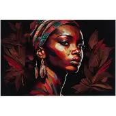 Big Buy Cooking Canvas African Woman 118 x 78 cm