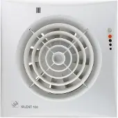 THERMEX Fan Silent 100 CHZ Visual Scandic, ilmankosteuden säätö ulkoisella ajastimella (1-30 min.) ja ilmankosteudensäätimellä (60-90%). Ilmavirta 95 m³/h.
