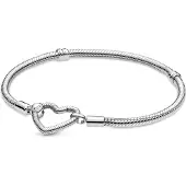 Pandora Heart Closure Snake Chain Bracelet - Silver - 20 CM