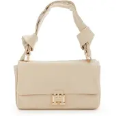 Tommy Hilfiger Pushlock Olkalaukku Nahka 26 cm Beige