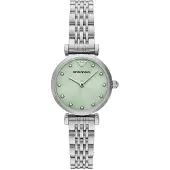 Emporio Armani Analoginen kello pastellinvihreä / hopea