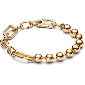 Pandora 14K Gold-Plated Bead And Link Bracelet - Gold - 16 CM