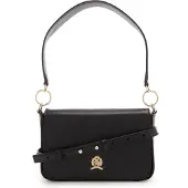 Tommy Hilfiger Crest Olkalaukku Nahka 21.5 cm Musta