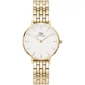 Daniel Wellington Petite 28 5-Link G White - Gold - 28 mm