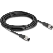DeLOCK 80805, 5 m, Cat5e, S/FTP (S-STP), M12, M12, Musta